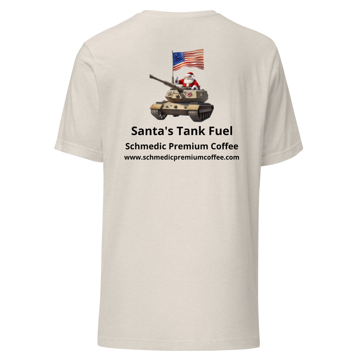 Santa's Tank Fuel (Black Lettering) Unisex t-shirt