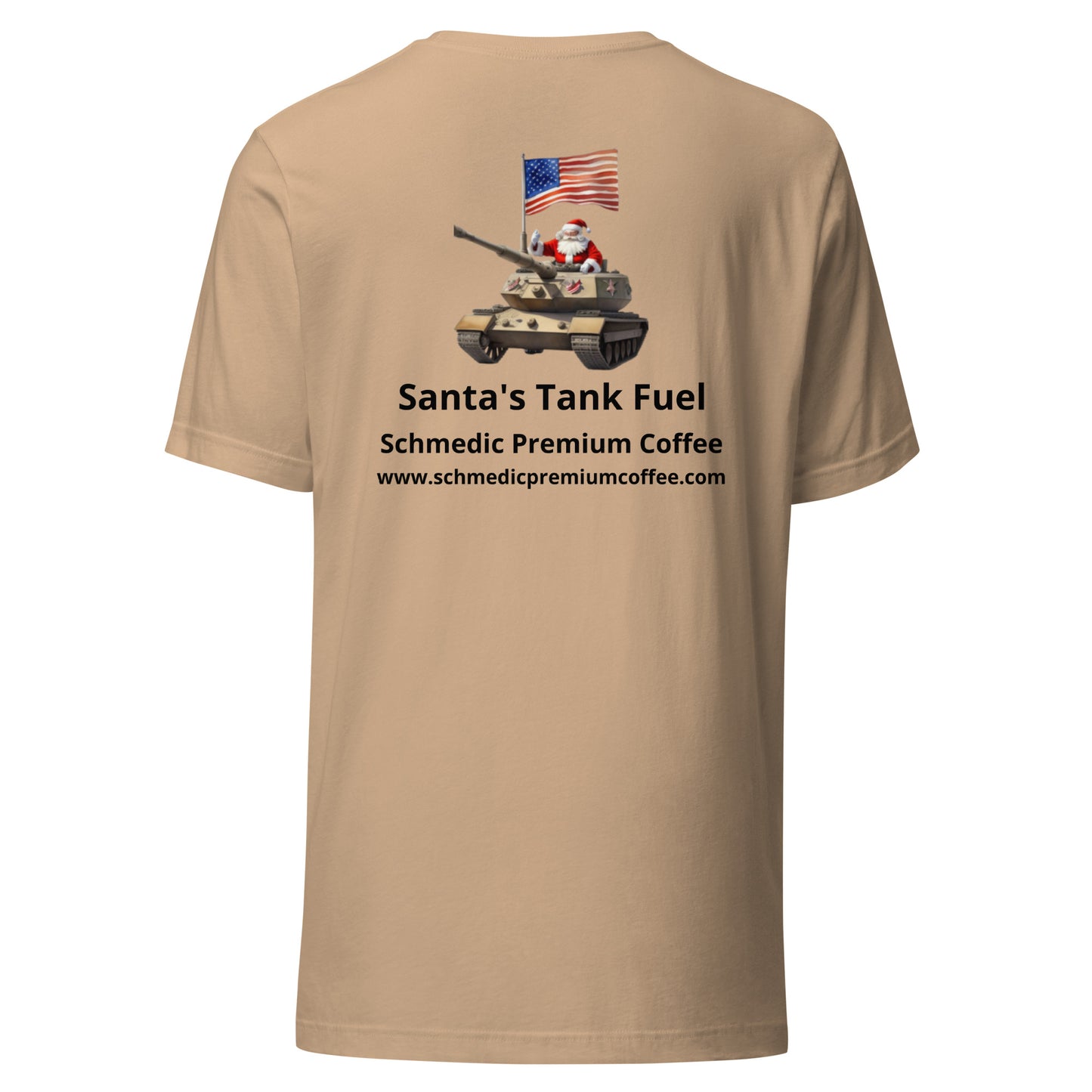 Santa's Tank Fuel (Black Lettering) Unisex t-shirt