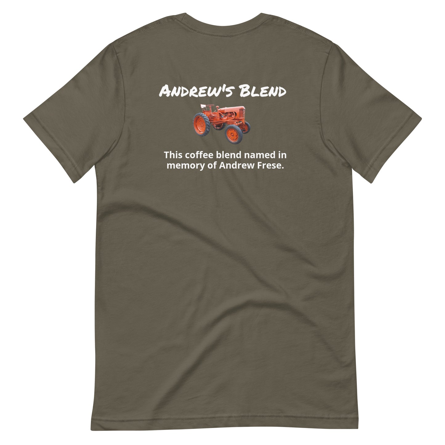 Andrew's Blend (white lettering) Unisex t-shirt