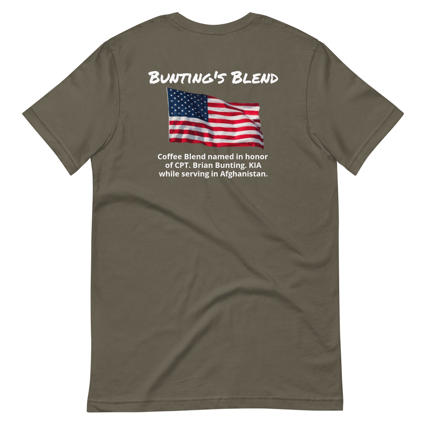Bunting's Blend (white lettering) Unisex t-shirt