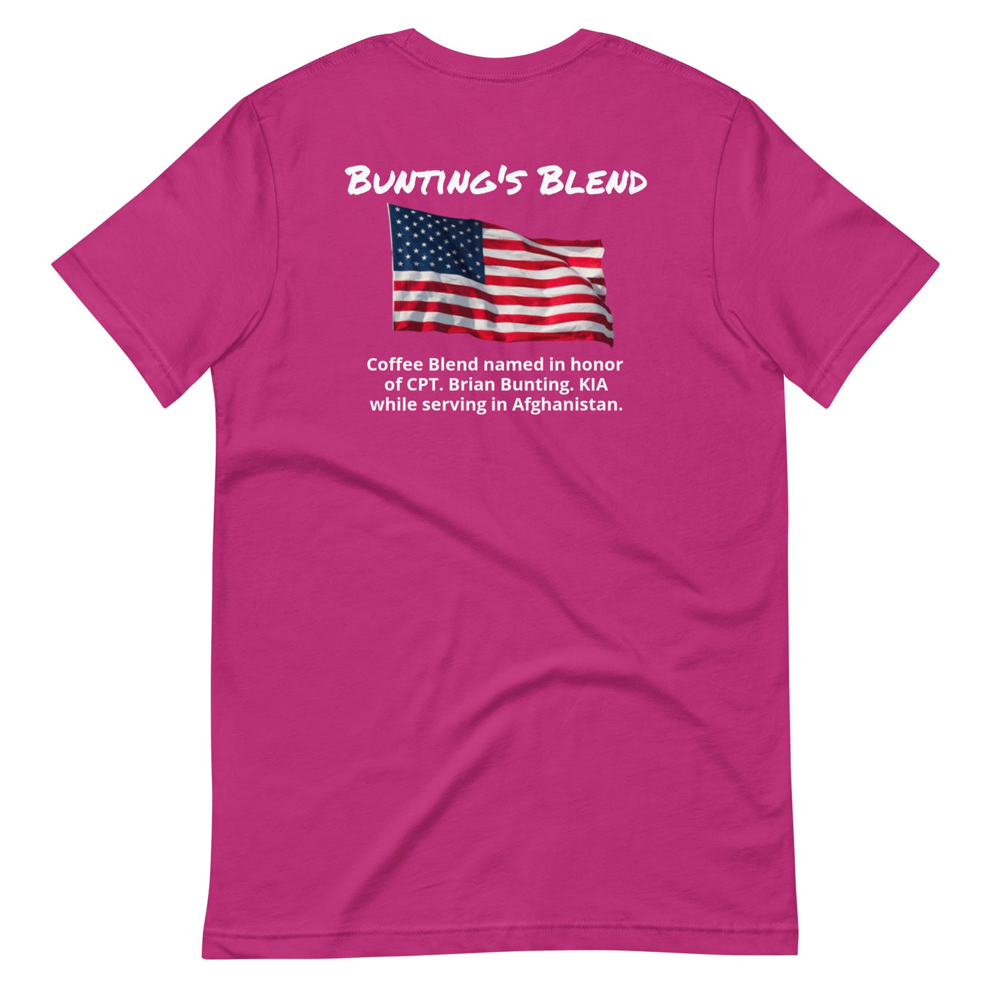 Bunting's Blend (white lettering) Unisex t-shirt