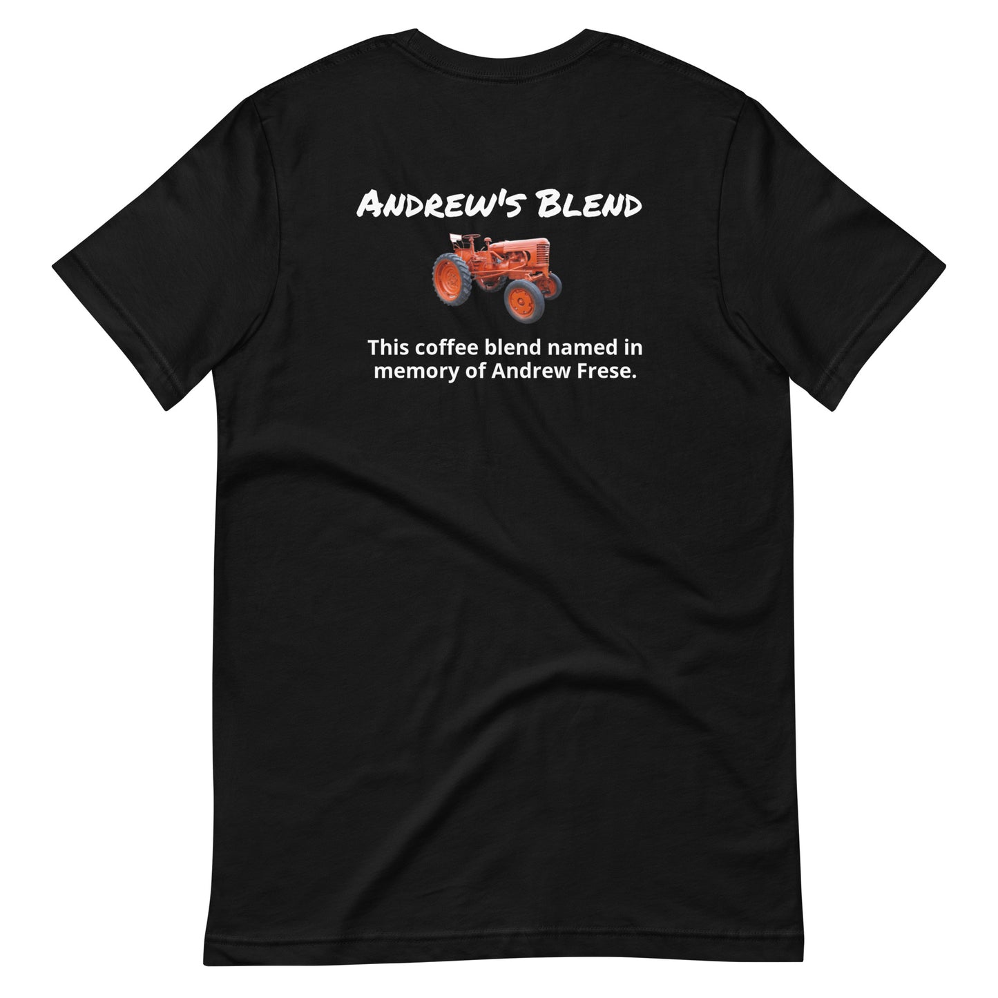 Andrew's Blend (white lettering) Unisex t-shirt