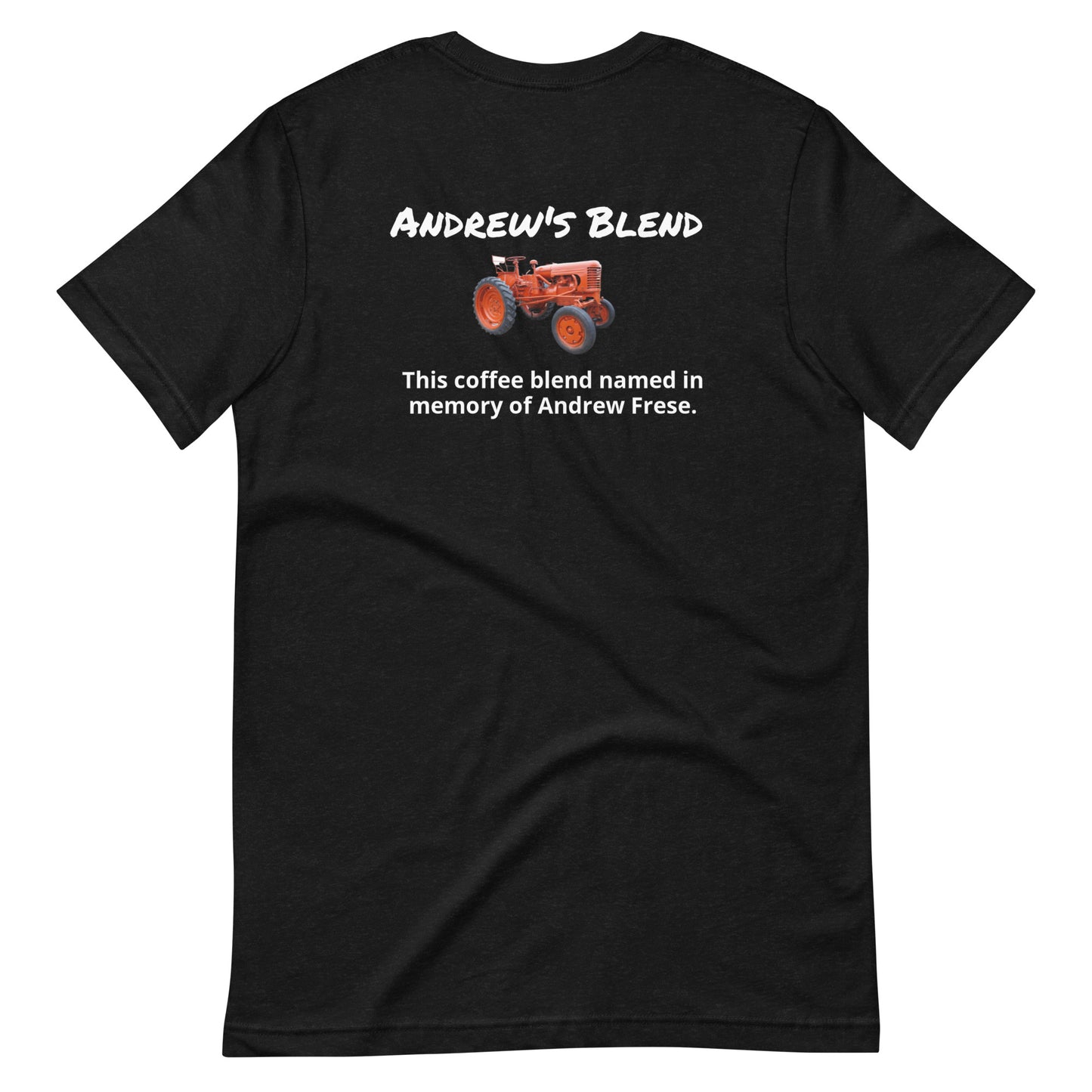 Andrew's Blend (white lettering) Unisex t-shirt