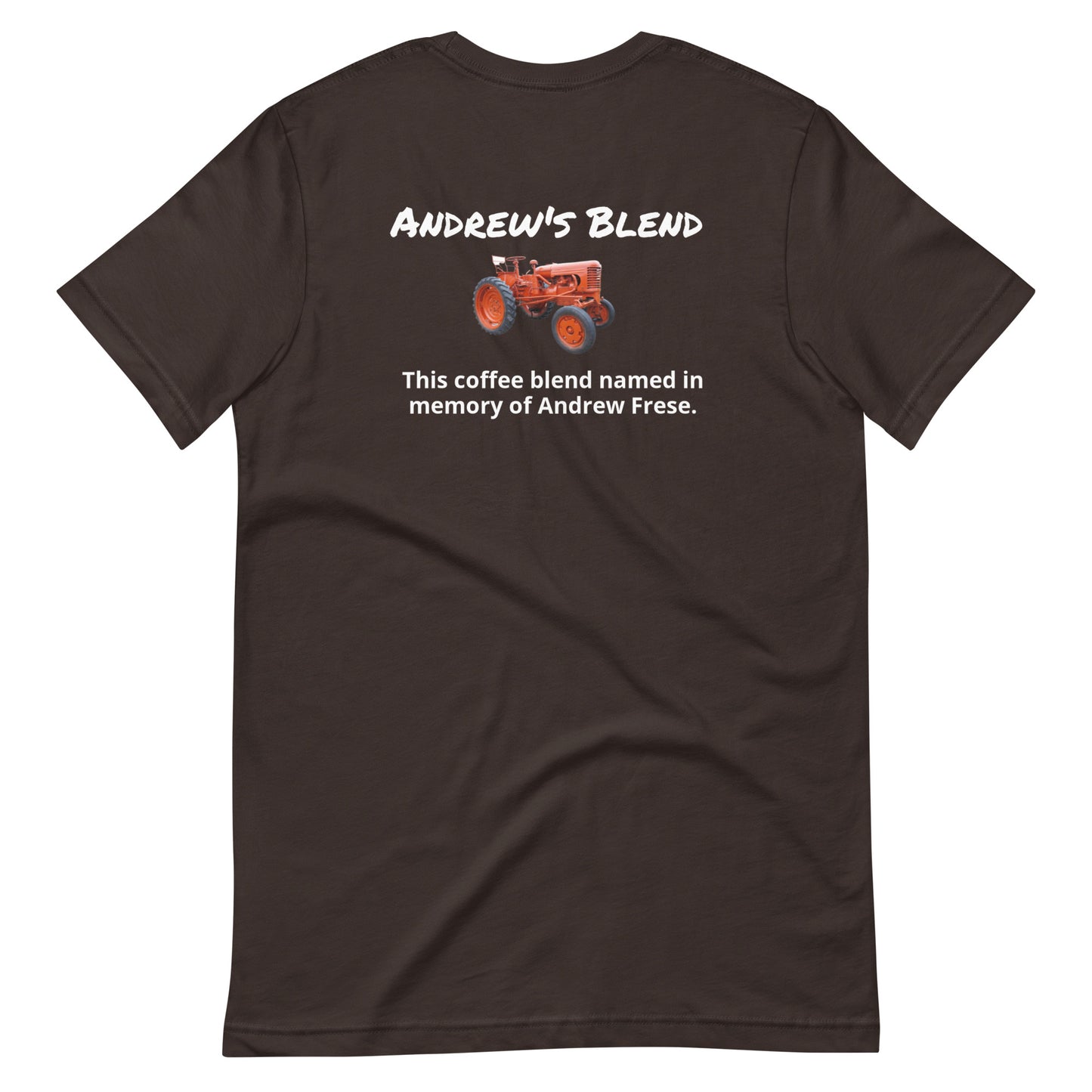 Andrew's Blend (white lettering) Unisex t-shirt