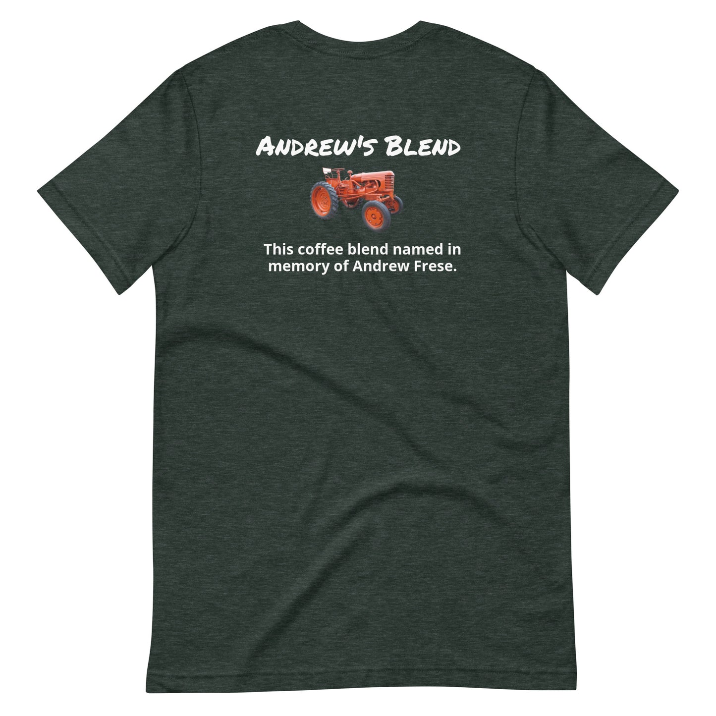 Andrew's Blend (white lettering) Unisex t-shirt