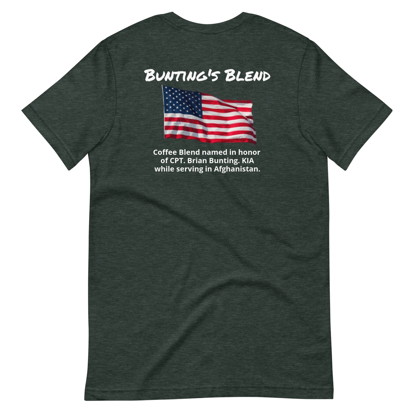 Bunting's Blend (white lettering) Unisex t-shirt