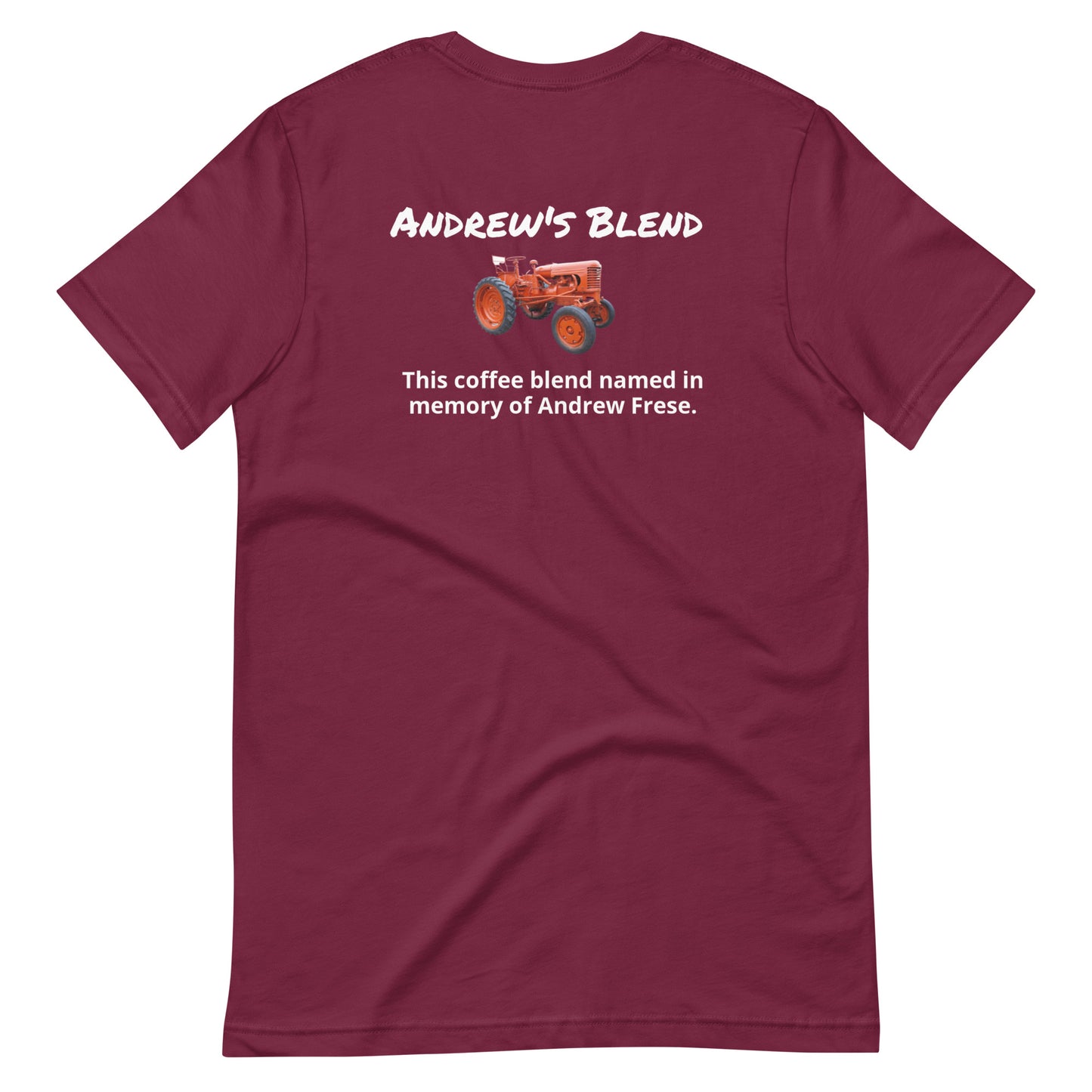 Andrew's Blend (white lettering) Unisex t-shirt