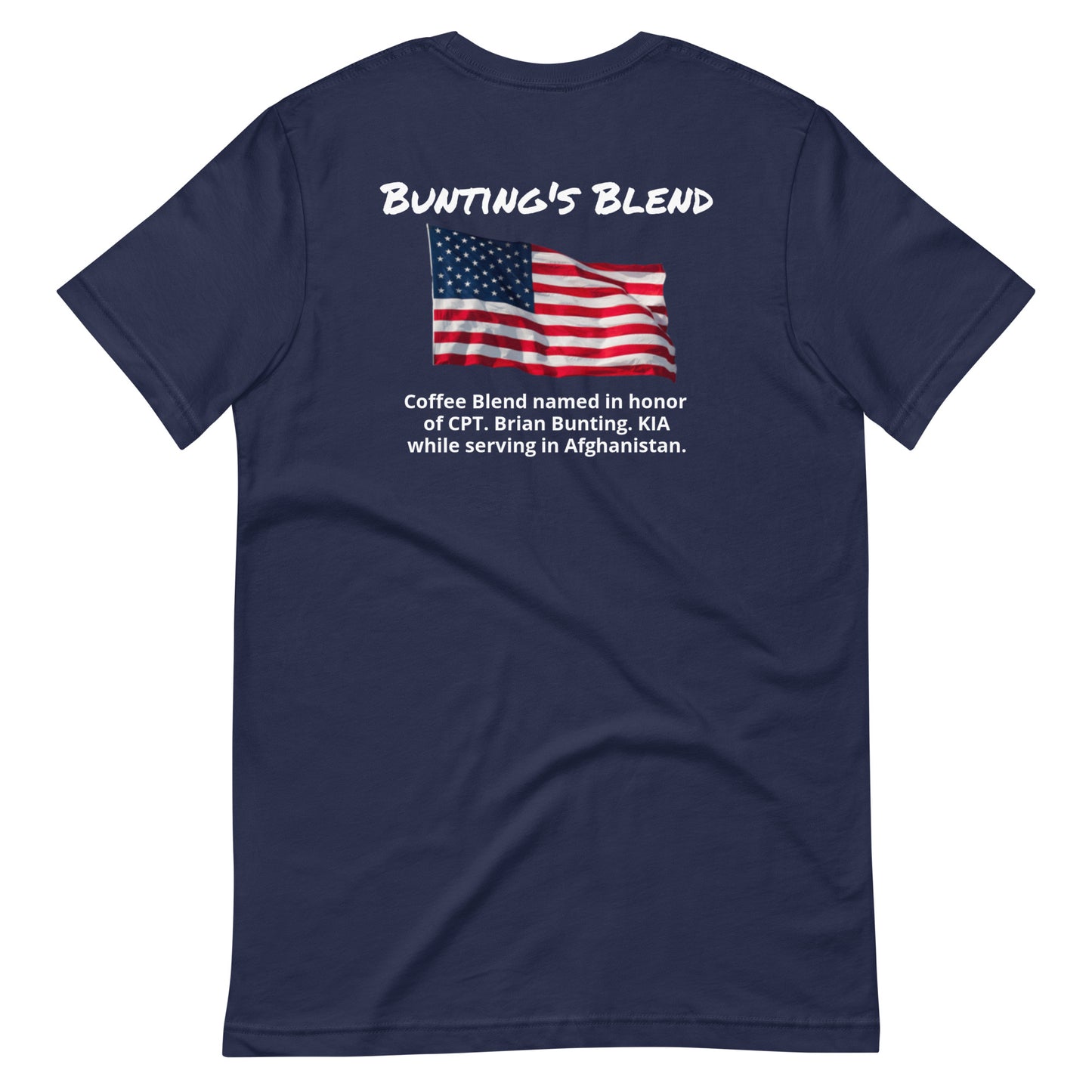 Bunting's Blend (white lettering) Unisex t-shirt