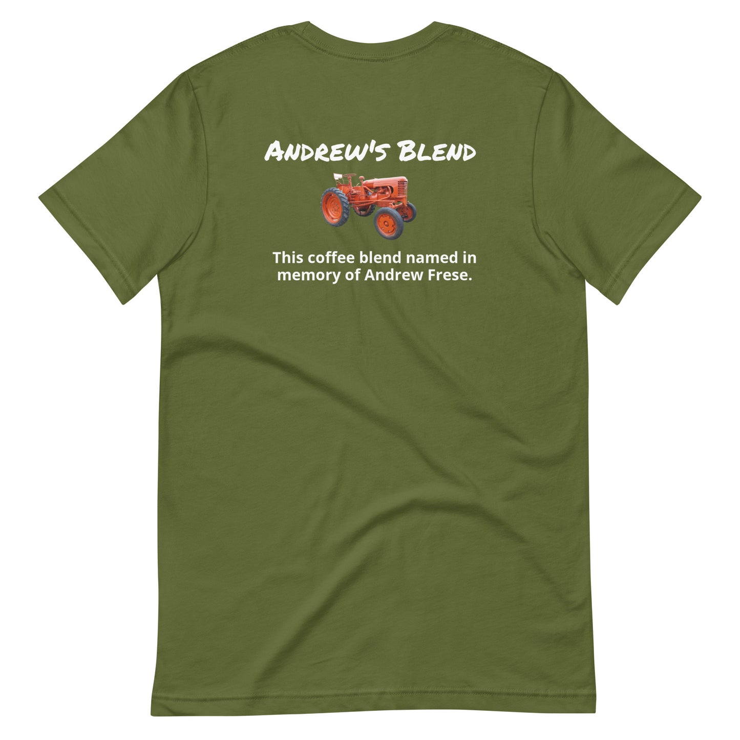 Andrew's Blend (white lettering) Unisex t-shirt