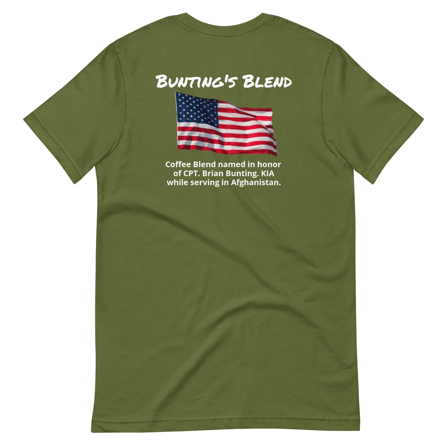Bunting's Blend (white lettering) Unisex t-shirt