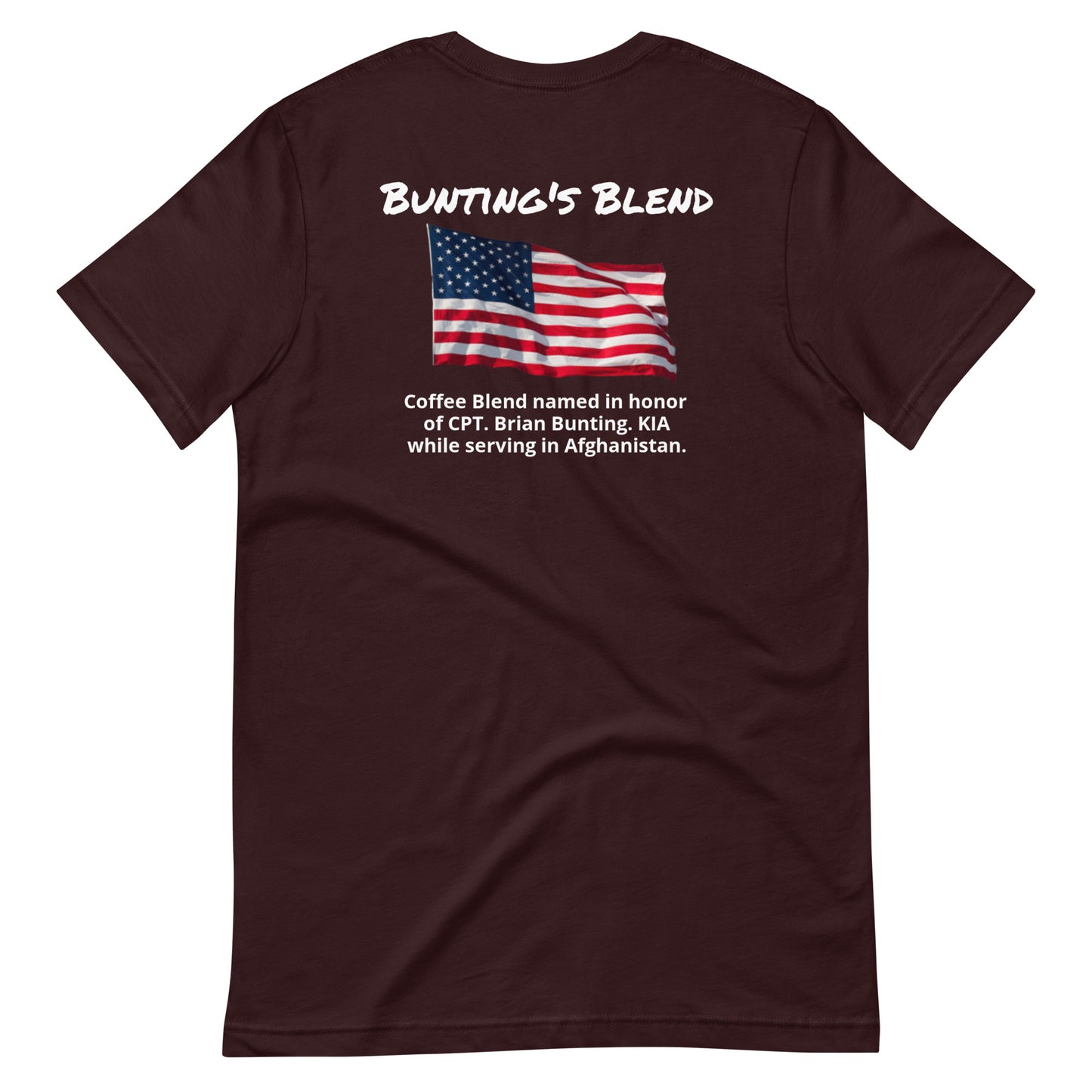Bunting's Blend (white lettering) Unisex t-shirt