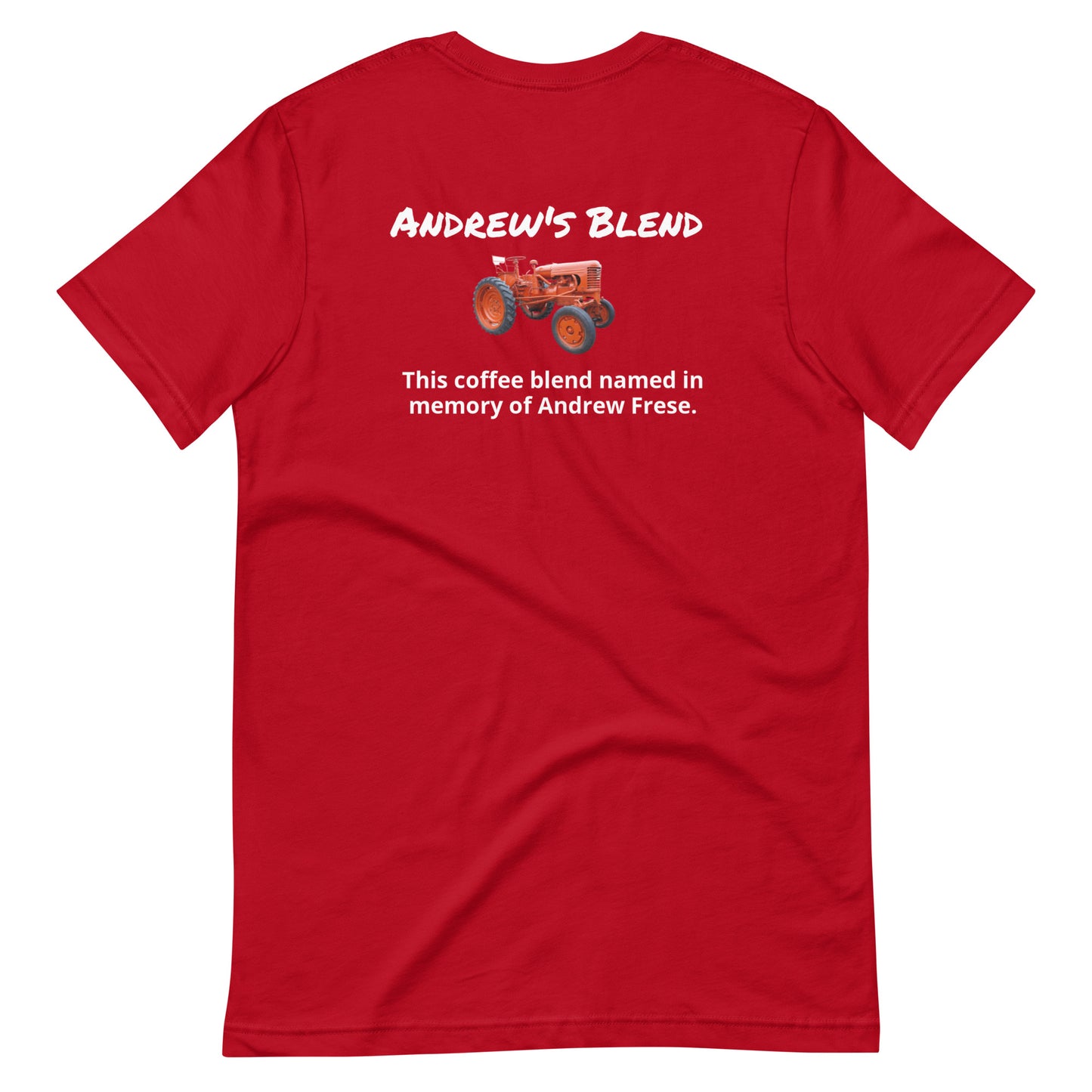 Andrew's Blend (white lettering) Unisex t-shirt