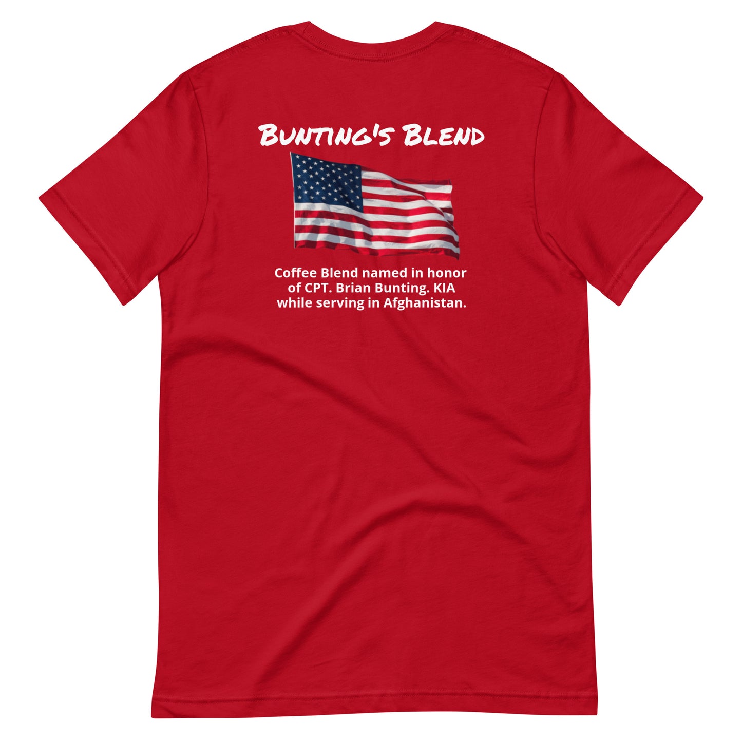 Bunting's Blend (white lettering) Unisex t-shirt