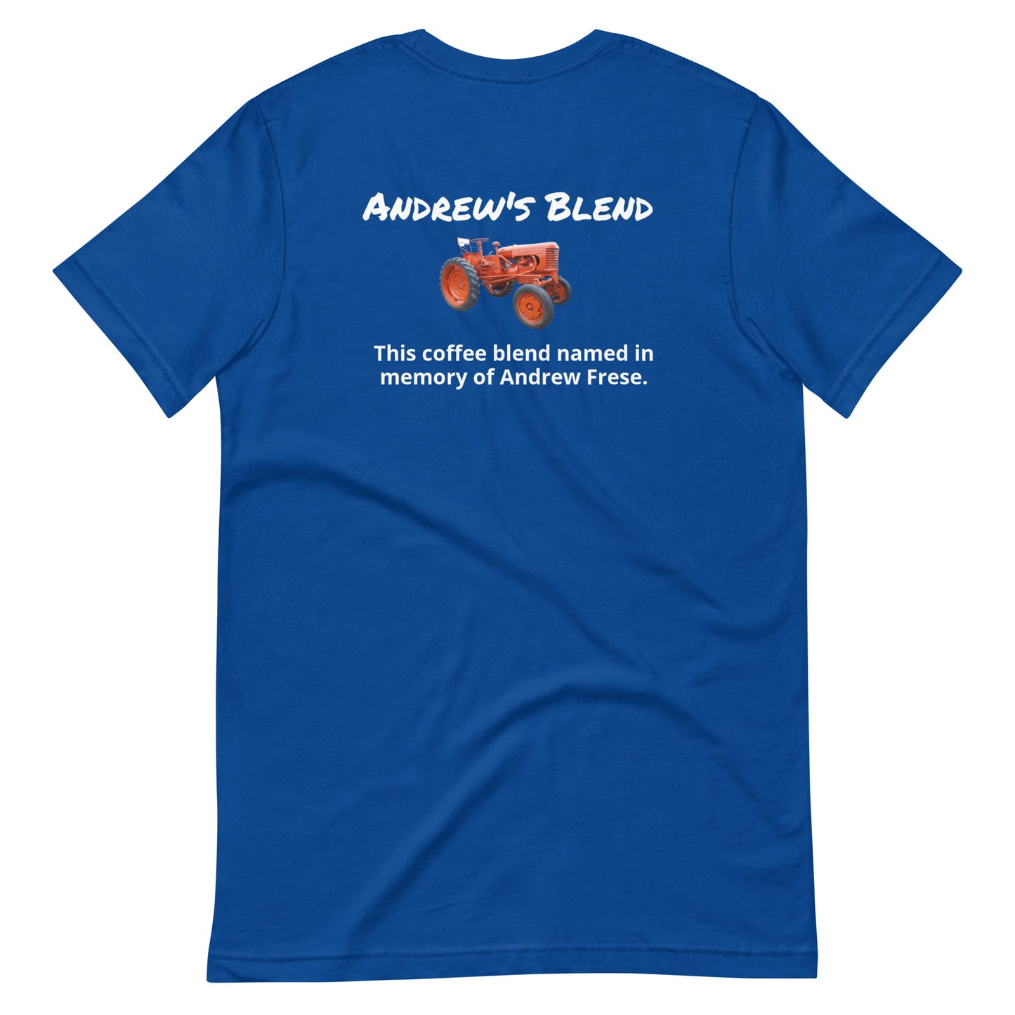 Andrew's Blend (white lettering) Unisex t-shirt