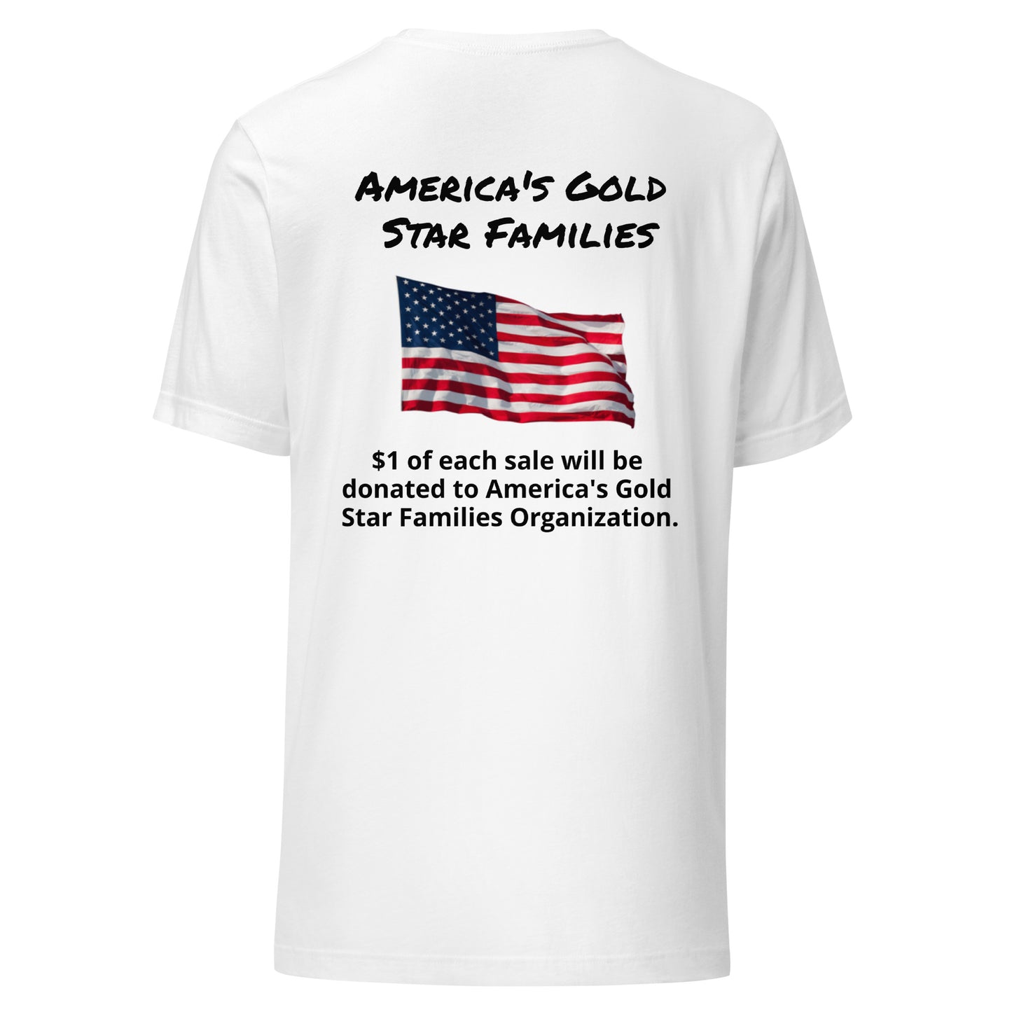 America's Gold Star Families Unisex t-shirt (Black lettering)
