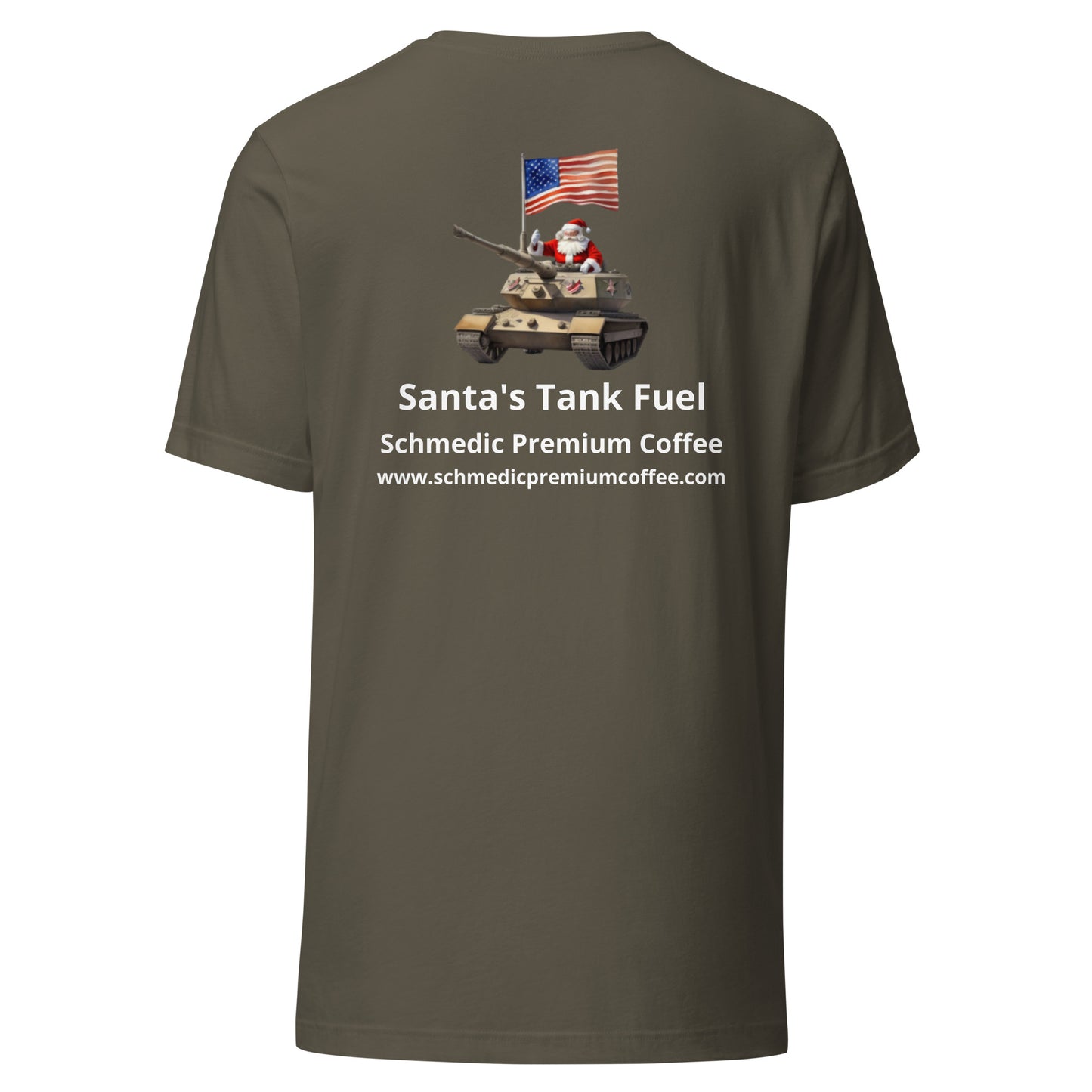 Santa's Tank Fuel (White Lettering) Unisex t-shirt