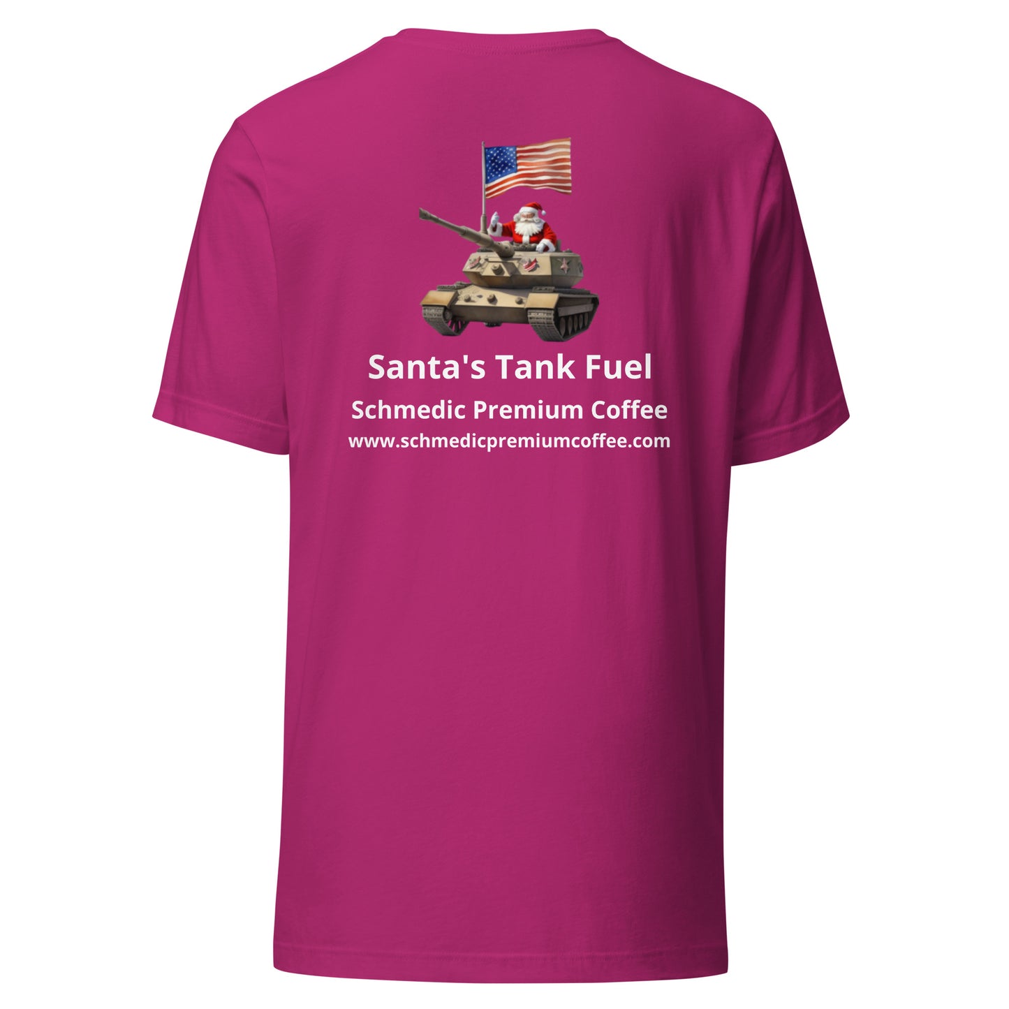 Santa's Tank Fuel (White Lettering) Unisex t-shirt
