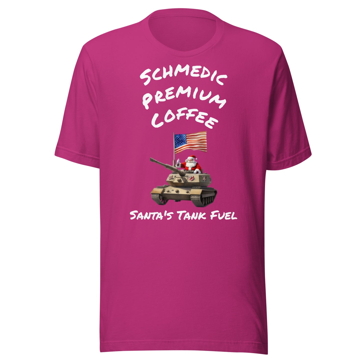 Santa's Tank Fuel (White Lettering) Unisex t-shirt