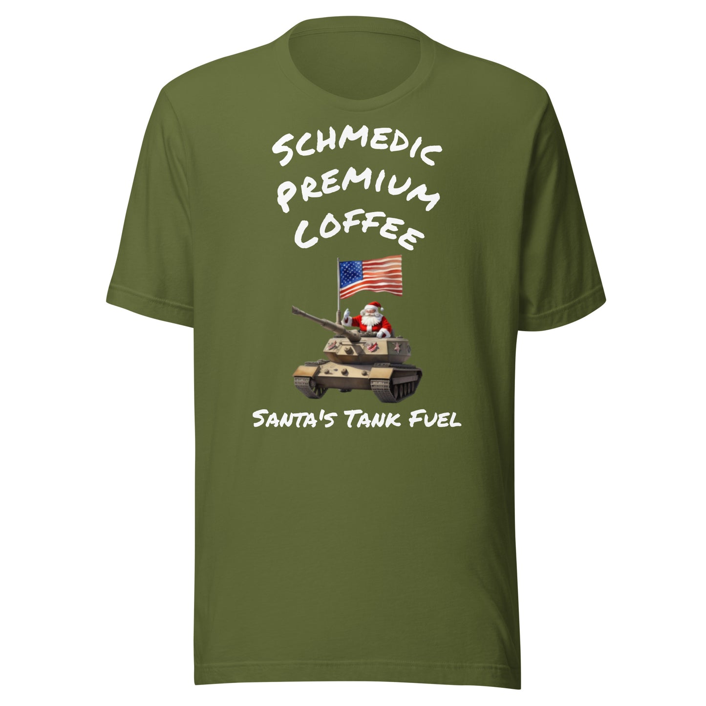 Santa's Tank Fuel (White Lettering) Unisex t-shirt