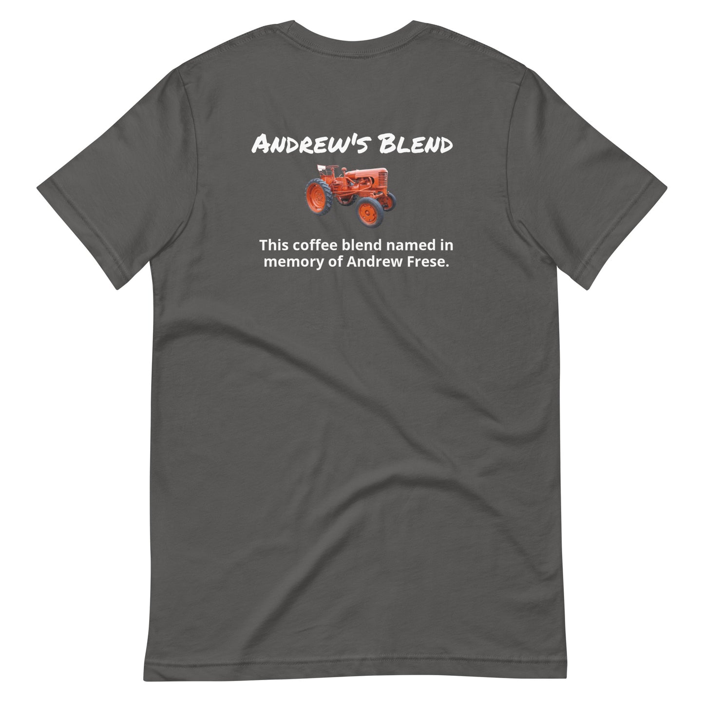 Andrew's Blend (white lettering) Unisex t-shirt