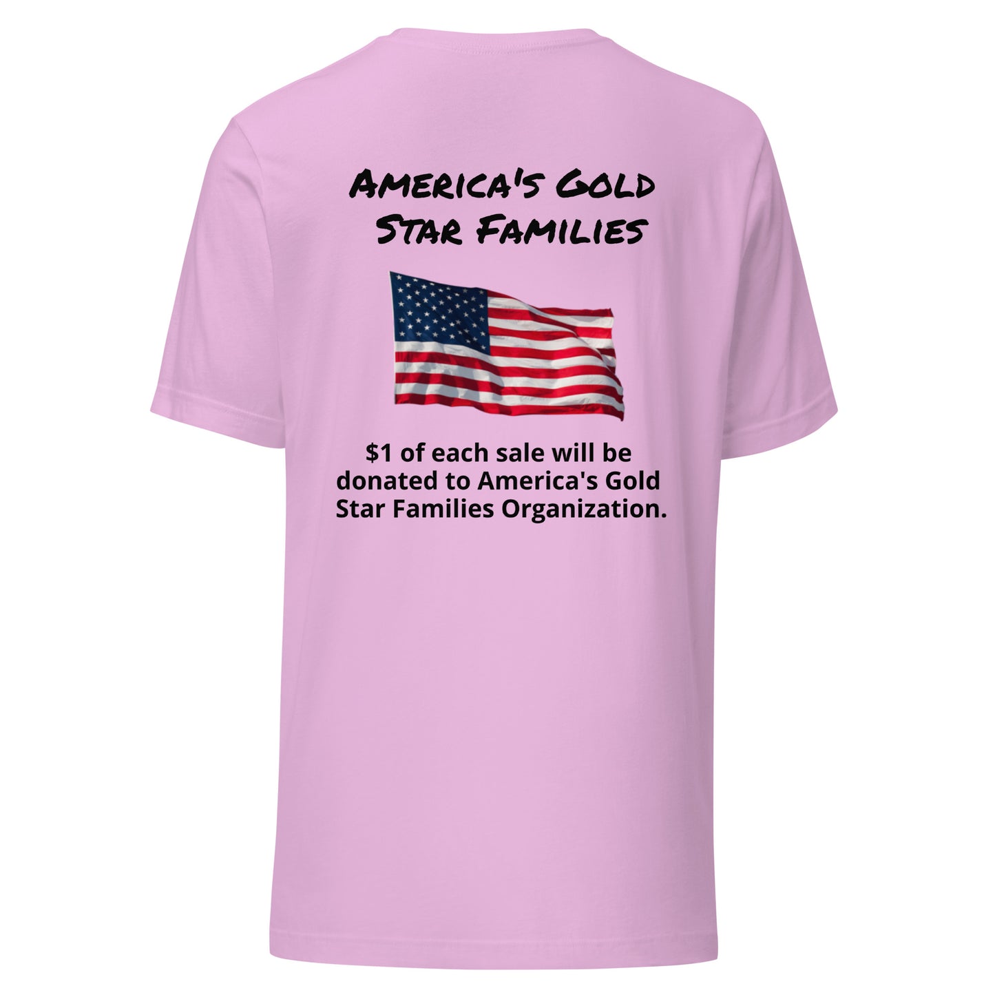America's Gold Star Families Unisex t-shirt (Black lettering)
