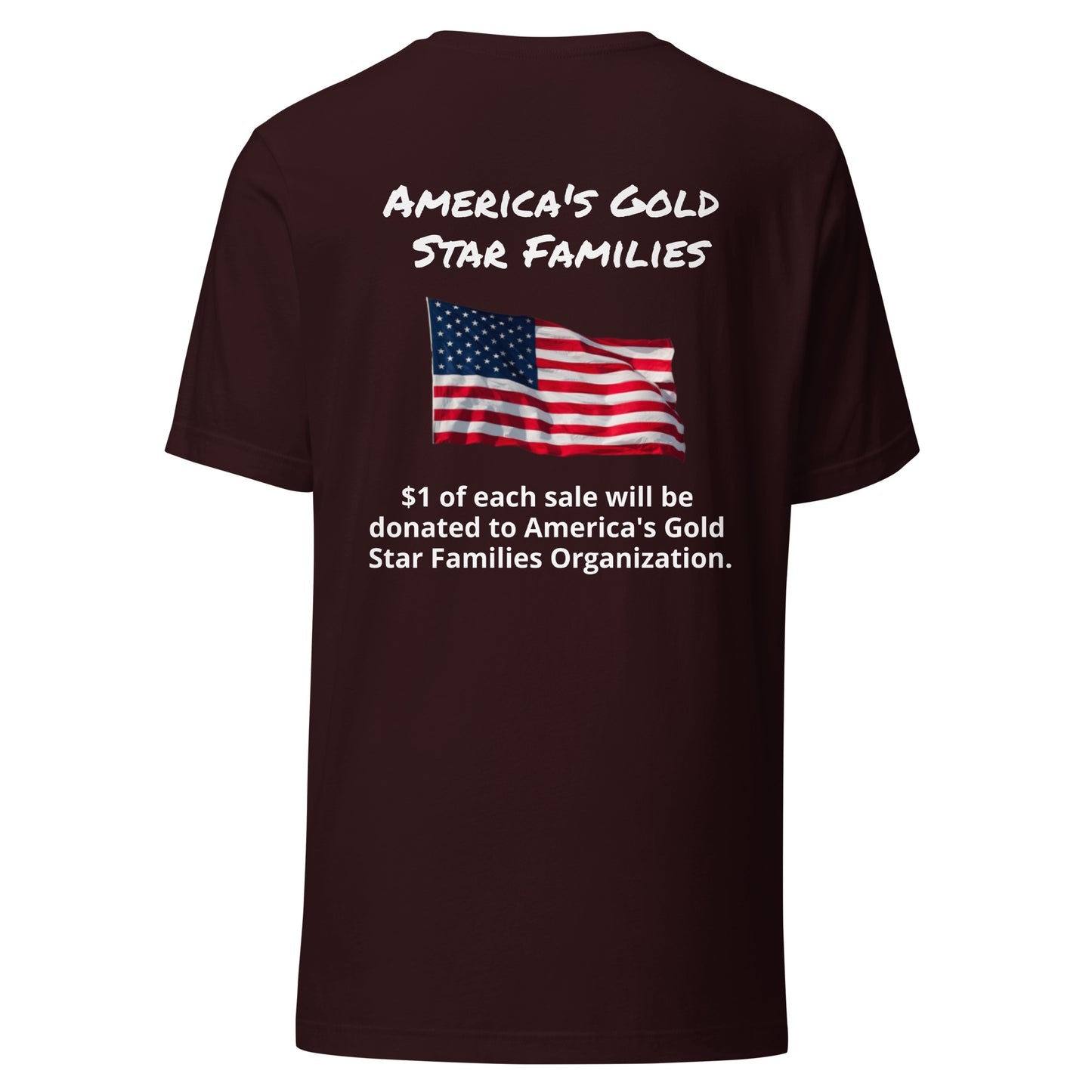 America's Gold Star Families Unisex t-shirt (white lettering)